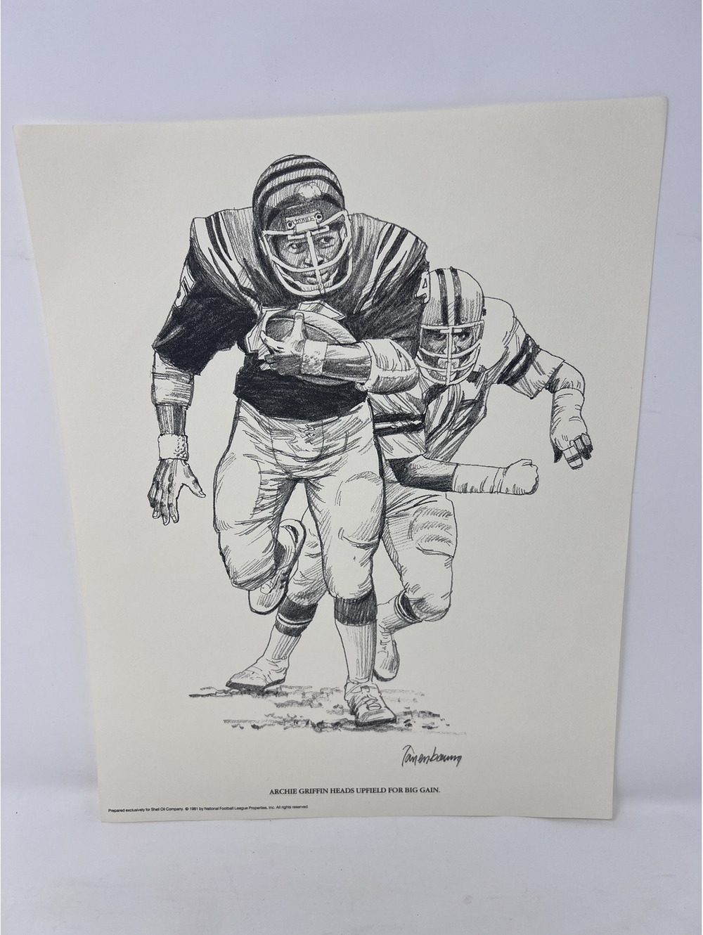 1981 Archie Griffin Football Print by Tannenbaum